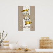 Gouden Art Nouveau Introvert Filosofie citaat Poster (Keuken)