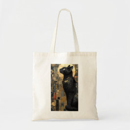 Gouden Art Nouveau Kattenliefhebber Tote Bag