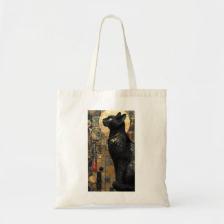 Gouden Art Nouveau Kattenliefhebber Tote Bag
