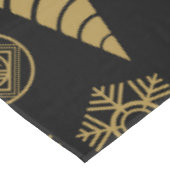 Gouden Art Nouveau Kerstmis Decoratief Tafelkleed (Gekanteld)
