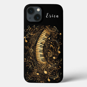 Gouden Artistiek Piano en Muzieknoten Case-Mate iPhone Case