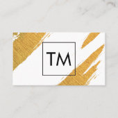 Gouden Artistieke Merken met Black Box Monogram Visitekaartje (Voorkant)
