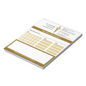 Gouden Asclepius Classy Noble Medische Afspraak Notitieblok (Linkerzijde)