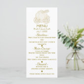 Gouden Assepoester Carriage Princess Sprookjesmenu Menu (Staand voorkant)