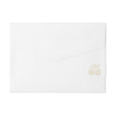 Gouden Assepoester Koets Feest Wrap Around Labels Omwikkelbaar Adreslabel (Achterkant)