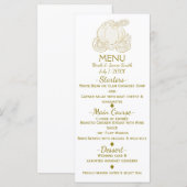 Gouden Assepoester Koets Prinses Sprookje Menu (Voorkant / Achterkant)