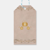 Gouden Assepoester Pompoen Koets Feest Favor Cadeaulabel (Achterkant)