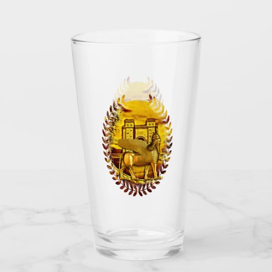 Gouden Assyria glazen beker (Voorkant)