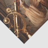 Gouden Astronoom Steampunk Victoriaans Decoupage Tissuepapier (Detail)