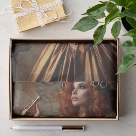 Gouden Astronoom Steampunk Victoriaans Decoupage Tissuepapier (Geschenk)