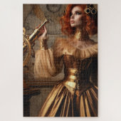 Gouden Astronoom Steampunk Victoriaans Legpuzzel (Verticaal)