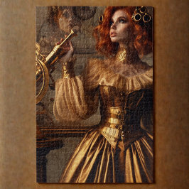 Gouden Astronoom Steampunk  Victoriaans Legpuzzel