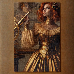 Gouden Astronoom Steampunk  Victoriaans Legpuzzel