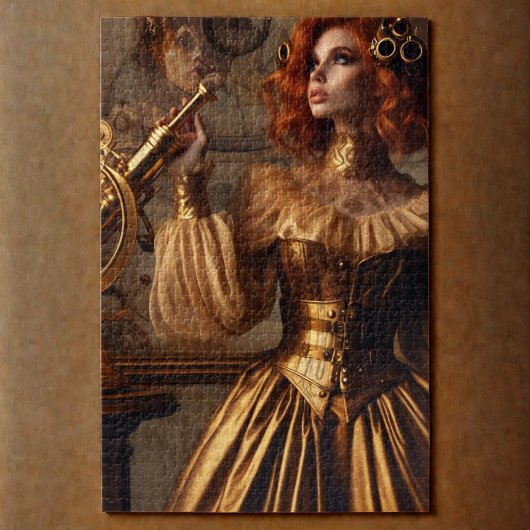 Gouden Astronoom Steampunk Victoriaans Legpuzzel