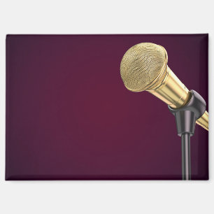 Gouden audio microfoon magneet
