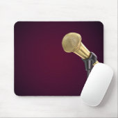 Gouden audio microfoon muismat (Met muis)