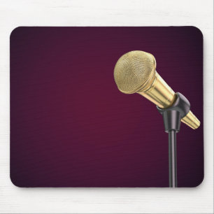 Gouden audio microfoon muismat