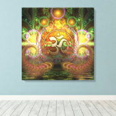 Gouden Aum Dromen Canvas Afdruk (Insitu (Houten vloer))