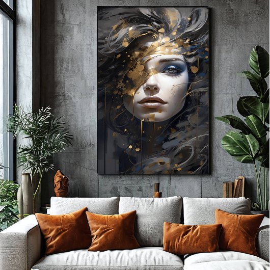 Gouden Aura Canvas Afdruk