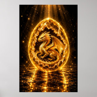 Gouden Aura Drakenei Poster