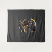 Gouden Aura T-shirt Wandkleed (Voorkant (horizontaal))
