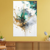 Gouden Aurora Canvas Afdruk (Insitu (Woonkamer))