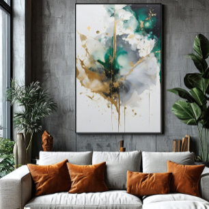 Gouden Aurora Canvas Afdruk
