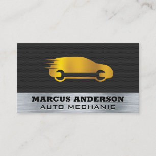 Gouden Auto Reparatie Auto Logo Visitekaartje