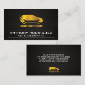 Gouden Auto Reparatie Logo Visitekaartje (Voorkant / Achterkant)