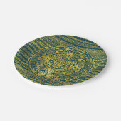 Gouden Azteekse Mayan Kalender Inca Papieren Bordje (Gekanteld)