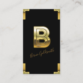 Gouden B Initiaal en Randen Visitekaartje