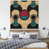 Gouden baan Abstract  Canvas Afdruk (Insitu (Slaapkamer))