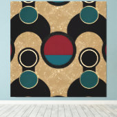 Gouden baan Abstract  Canvas Afdruk (Insitu (Houten vloer))