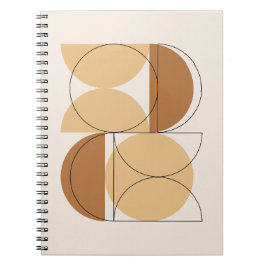 Gouden baan mid-century patroon notitieboek