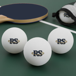 Gouden baan monogram beginletters elke kleur ID133 Pingpongbal