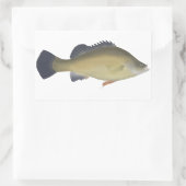 Gouden baars rechthoekige sticker (Tas)