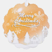 Gouden Baby 1e Kerst Custom Photo Ornament (Achterkant)