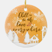 Gouden Baby 2e Kerstwarm Quote Foto Keramisch Ornament (Achterkant)