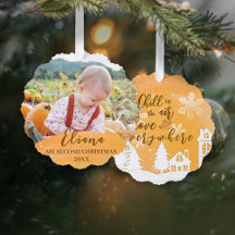 Gouden Baby 2e Kerstwarm Quote Foto