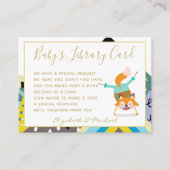 Gouden Baby Bibliotheek Boek Verzoek Berg Vos Grap Informatiekaartje (Voorkant)