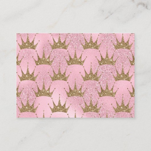 Gouden Baby Bibliotheek Boek Verzoek Roze Gouden P Informatiekaartje (Achterkant)