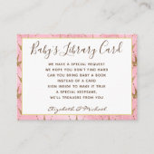 Gouden Baby Bibliotheek Boek Verzoek Roze Gouden P Informatiekaartje (Voorkant)