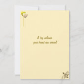 Gouden Baby Congrats & Sentimenten, Ballonnen, Lin Kaart (Achterkant)