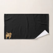Gouden baby engel (zwart) bad handdoek (Handdoek)
