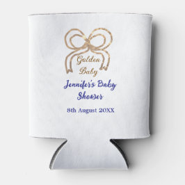 Gouden baby glitter boog koningsblauw baby shower blikjeskoeler