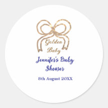 Gouden baby glitter boog koningsblauw baby shower