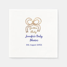 Gouden baby glitter boog koningsblauw baby shower
