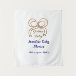 Gouden baby glitterslint koninklijk blauwe baby sh wandkleed