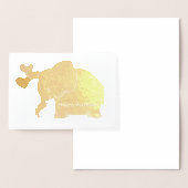 Gouden Baby olifant met ballonnen Happy Birthday Folie Kaarten (Display)