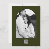 Gouden Baby's adem Bloemenroest Olijfgroene bruilo Kaart (Achterkant)